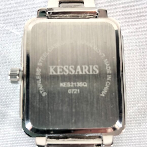 Lot Of 2 Kessaris Watches 1 Gold Tone And 1 Silver Tone With Rhinestones - Picture 3 of 8